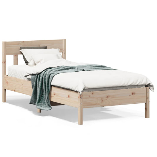 Solid Pine Wood Bed Frame 75x190 cm - Small Single Size