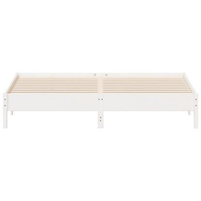 Solid Wood Pine Bed Frame 180x200 cm White Super King Size