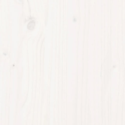 Solid Pine Wood Bed Frame, White, 120x190 cm Small Double