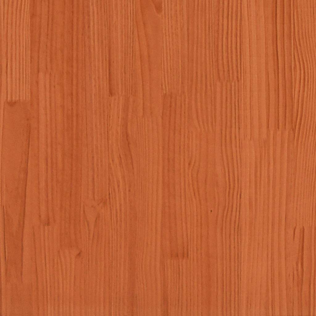 Wax Brown Solid Pine Wood Bed Frame 140x200 cm (No Mattress)
