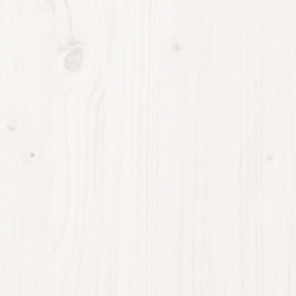 Solid Pine Double Bed Frame - White 135x190 cm (No Mattress)