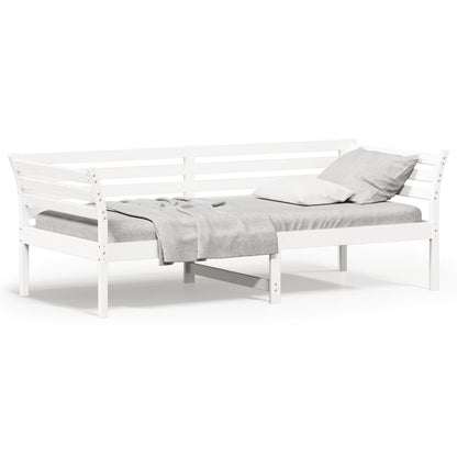 Solid Pine White Day Bed Frame 90x200 cm - No Mattress Included