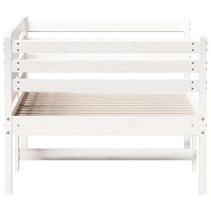 Solid Pine White Day Bed Frame 90x200 cm - No Mattress Included