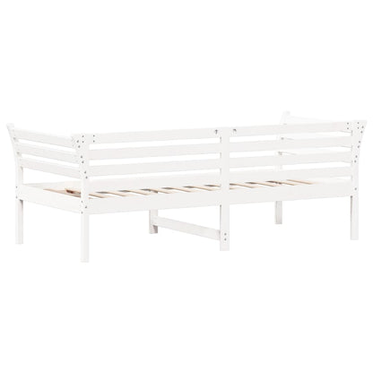 White Solid Pine Day Bed Frame 75x190cm - No Mattress Included