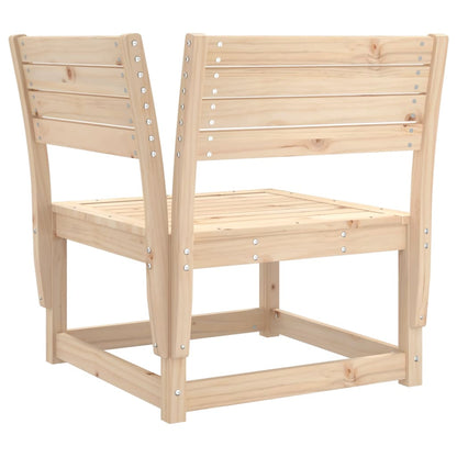 Solid Pine Wood Garden Sofa Corner 73x73x78 cm - Natural Finish
