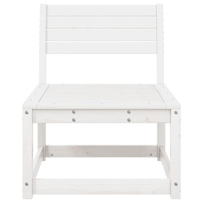 White Solid Pine Garden Sofa - Elegant Outdoor Seating