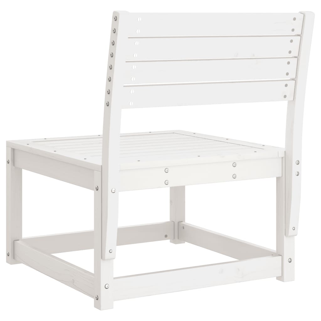 White Solid Pine Garden Sofa - Elegant Outdoor Seating