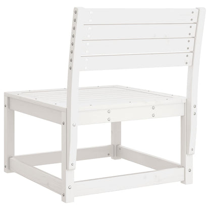 White Solid Pine Garden Sofa - Elegant Outdoor Seating