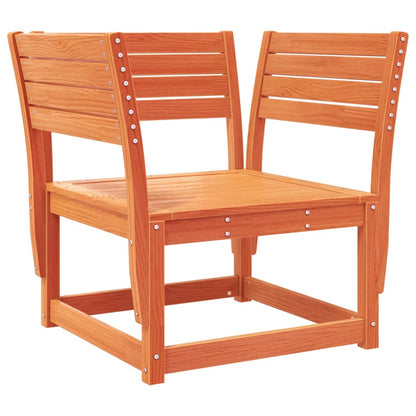 Solid Pine Wood Garden Chair - Wax Brown Finish