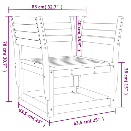 Solid Wood Douglas Garden Chair - Durable Outdoor Seating Solution