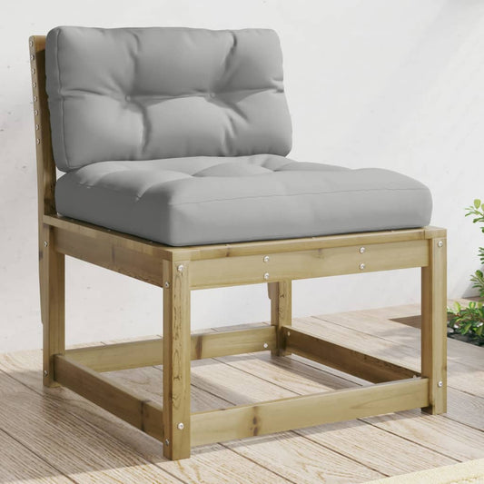 Pine Wood Garden Sofa with Cushions - Durable & Stylish Outdoor Seating