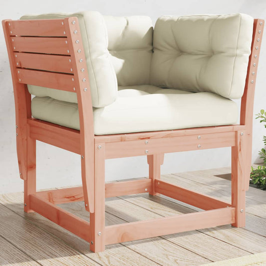 Solid Wood Douglas Garden Sofa Armrest with Cushions - Rustic Charm