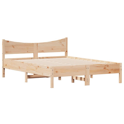 Solid Pine Wood Bed Frame 120x190 cm - Small Double, No Mattress