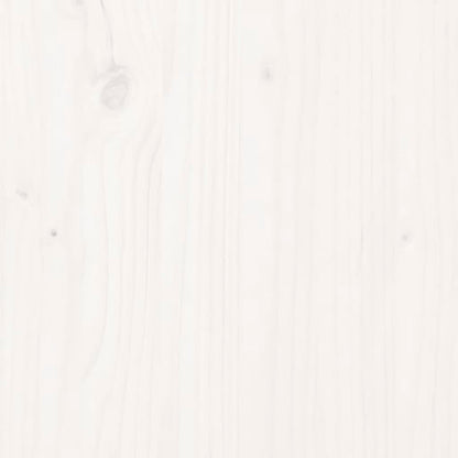 Solid Pine Small Double Bed Frame White 120x190 cm