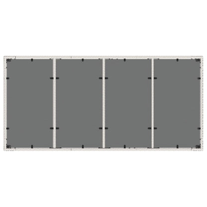 Garden Table with Glass Top White 190x90x75 cm Poly Rattan