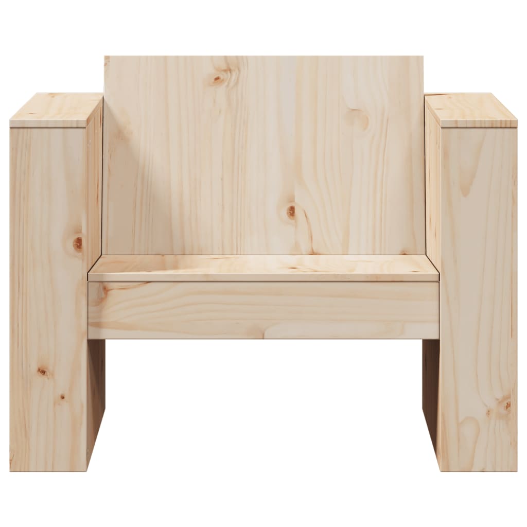 Solid Wood Pine Garden Sofa, 79x60x62 cm - Durable Outdoor Seating