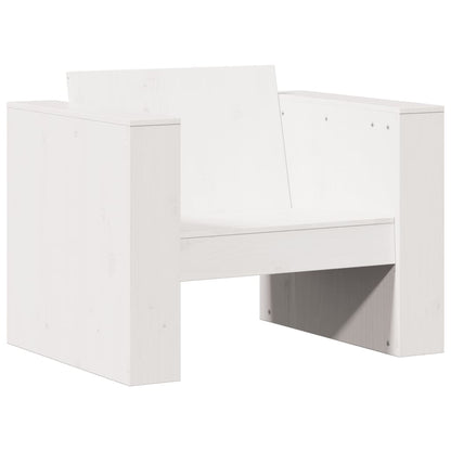 Solid Pine Garden Sofa, White 79x60x62 cm - Stylish Outdoor Seating