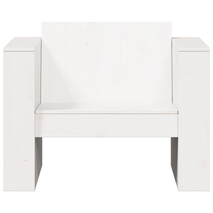 Solid Pine Garden Sofa, White 79x60x62 cm - Stylish Outdoor Seating