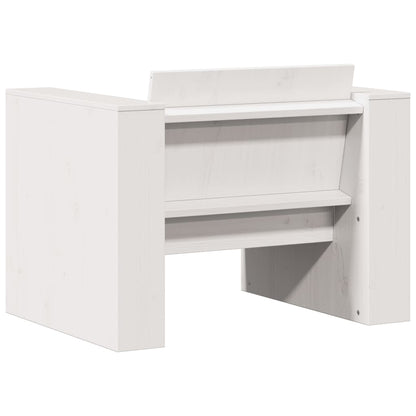 Solid Pine Garden Sofa, White 79x60x62 cm - Stylish Outdoor Seating