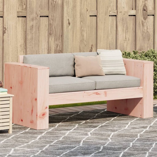 2-Seater Garden Sofa in Solid Douglas Wood - 134x60x62 cm