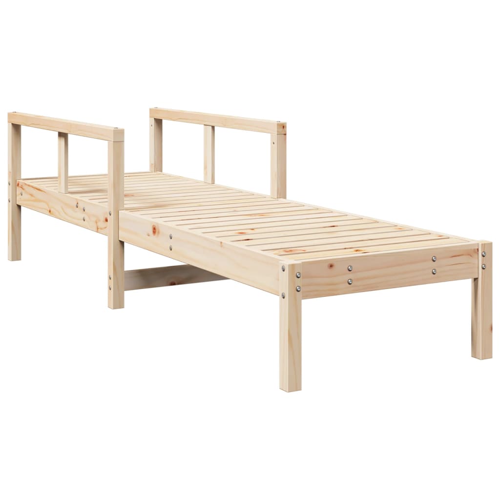 Solid Pine Sun Lounger - Durable Outdoor Relaxation 199.5x62x55 cm