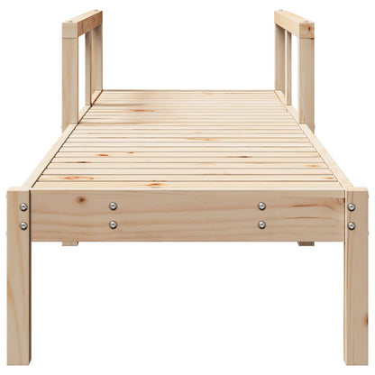 Solid Pine Sun Lounger - Durable Outdoor Relaxation 199.5x62x55 cm