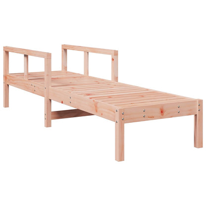 Solid Wood Douglas Sun Lounger - 199.5x62x55 cm Relaxation Chair