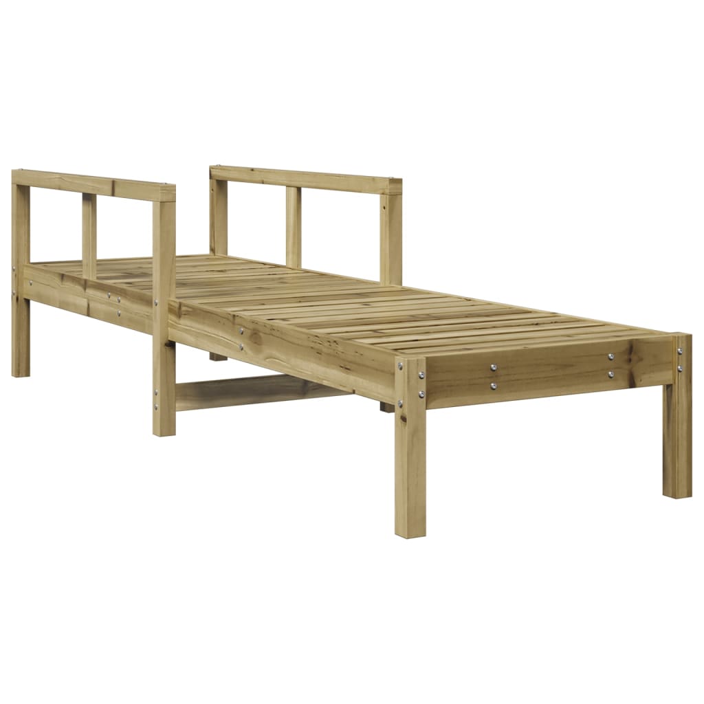 Impregnated Wood Pine Sun Lounger 199.5x62x55 cm - Durable & Stylish