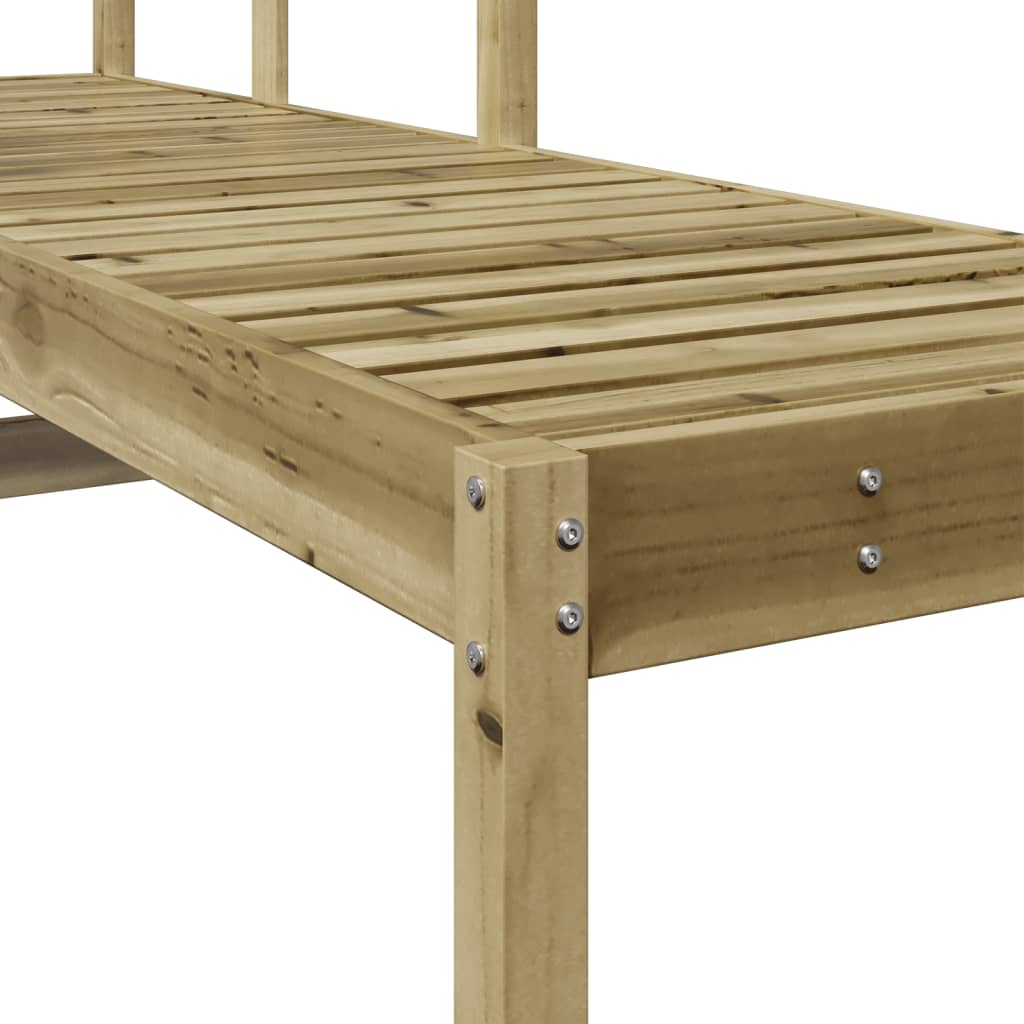 Impregnated Wood Pine Sun Lounger 199.5x62x55 cm - Durable & Stylish