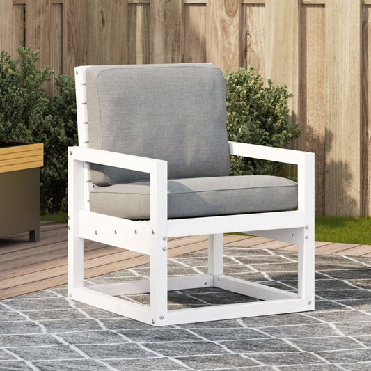 Solid Pine Garden Chair - White, 57.5x63x76 cm