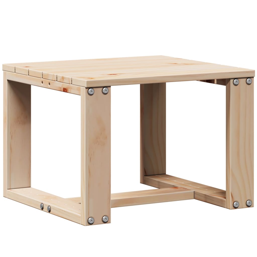 3-Piece Solid Pine Wood Garden Lounge Set - Natural Finish