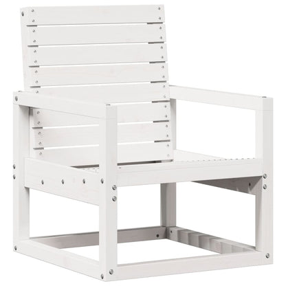 3-Piece White Pine Wood Garden Lounge Set