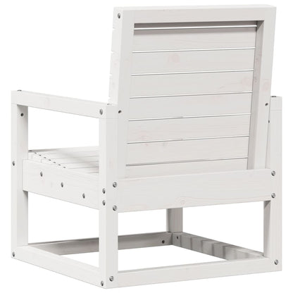 3-Piece White Pine Wood Garden Lounge Set