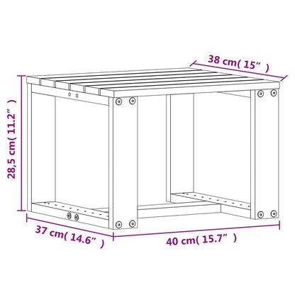 3-Piece White Pine Wood Garden Lounge Set