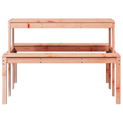 Douglas Solid Wood Picnic Table - 110x134x75 cm, Natural Finish