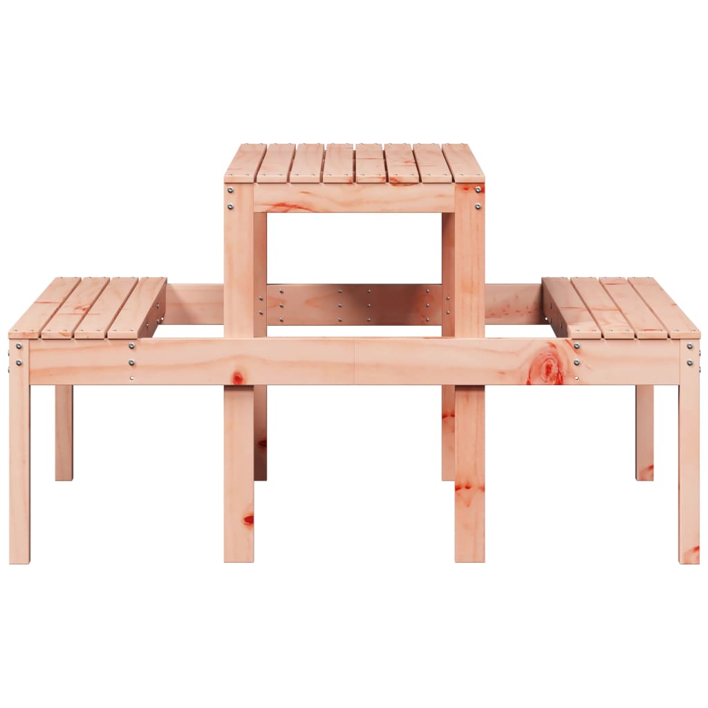 Douglas Solid Wood Picnic Table - 110x134x75 cm, Natural Finish