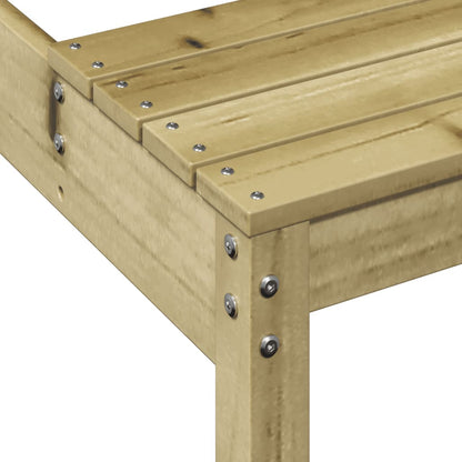 Impregnated Pine Wood Picnic Table - 110x134x75 cm, Natural Finish