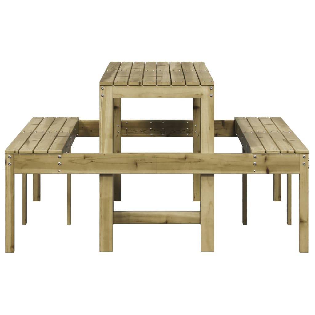Impregnated Pine Wood Picnic Table 160x134x75 cm - Natural Finish