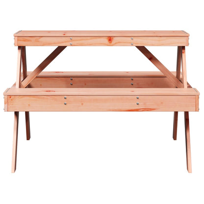 Solid Wood Douglas Picnic Table - 105x134x75 cm - Natural Finish