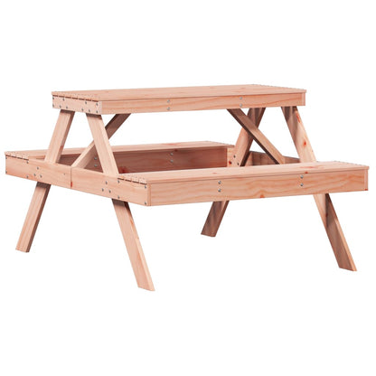 Solid Wood Douglas Picnic Table - 105x134x75 cm - Natural Finish