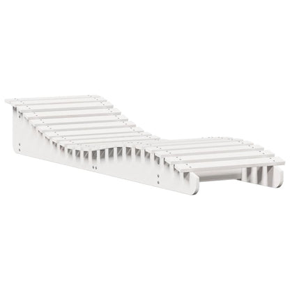 White Solid Wood Pine Sun Lounger 205x60x31.5 cm