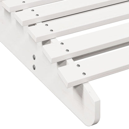 White Solid Wood Pine Sun Loungers Set of 2 - 205x60x31.5 cm