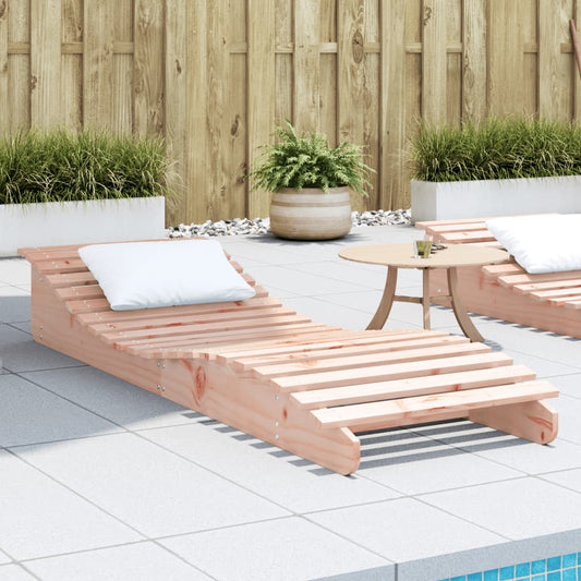 Solid Wood Douglas Sun Lounger - 205x60x31.5 cm Outdoor Elegance