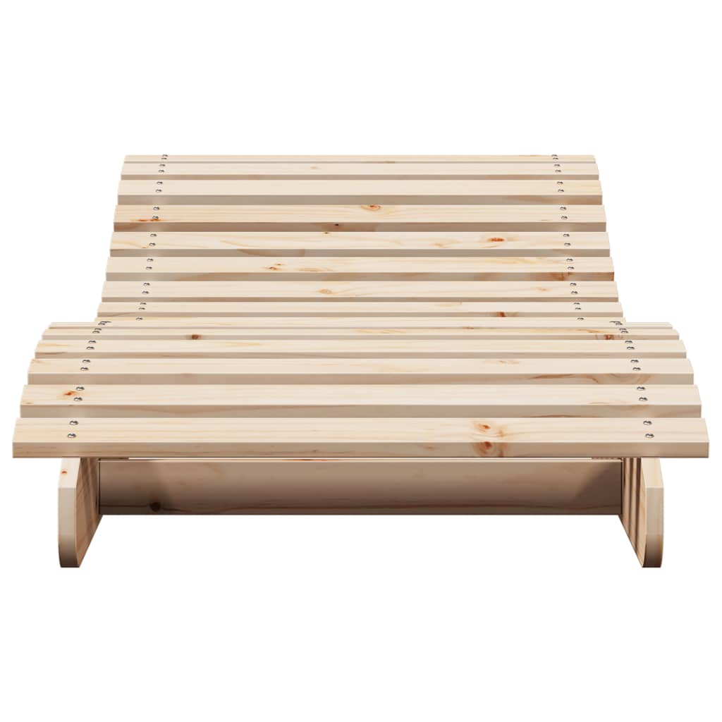 Solid Pine Wood Sun Lounger 205x70x31.5cm - Durable & Stylish