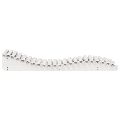 Solid Pine Sun Lounger White 205x80x31.5 cm Outdoor Comfort