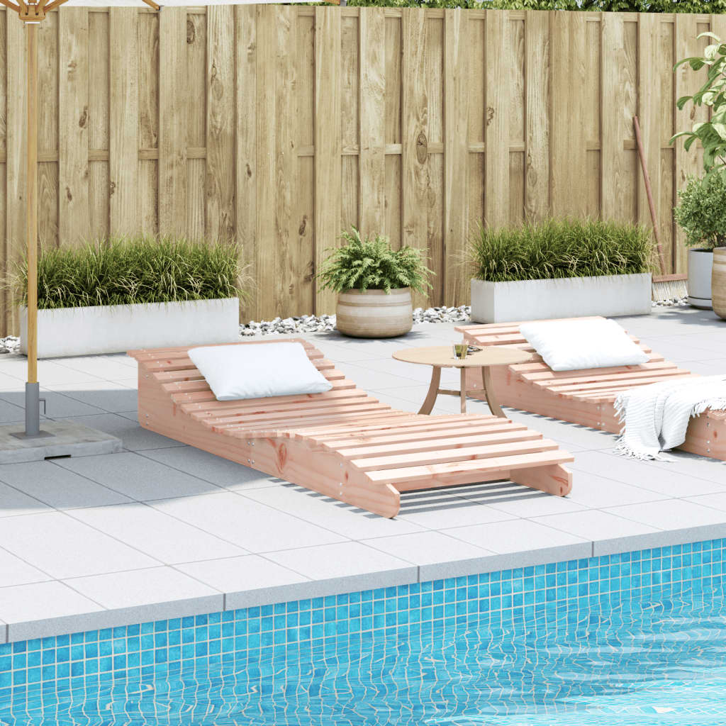 Douglas Wood Sun Lounger 205x80x31.5 cm - Solid & Stylish Design