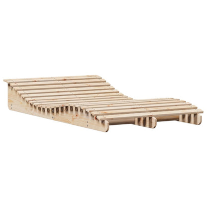 Solid Pine Wood Sun Lounger, 205x110x31.5 cm - Stylish & Durable