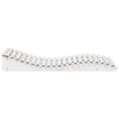 White Solid Pine Sun Lounger - 205x110x31.5 cm