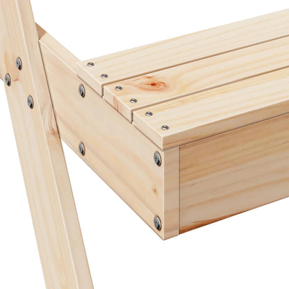 Solid Pine Wood Kids Picnic Table with Sandpit - Natural Finish
