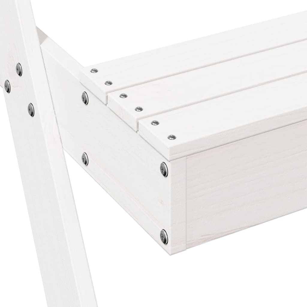 Kids' White Pine Wood Picnic Table with Sandpit - Solid & Durable